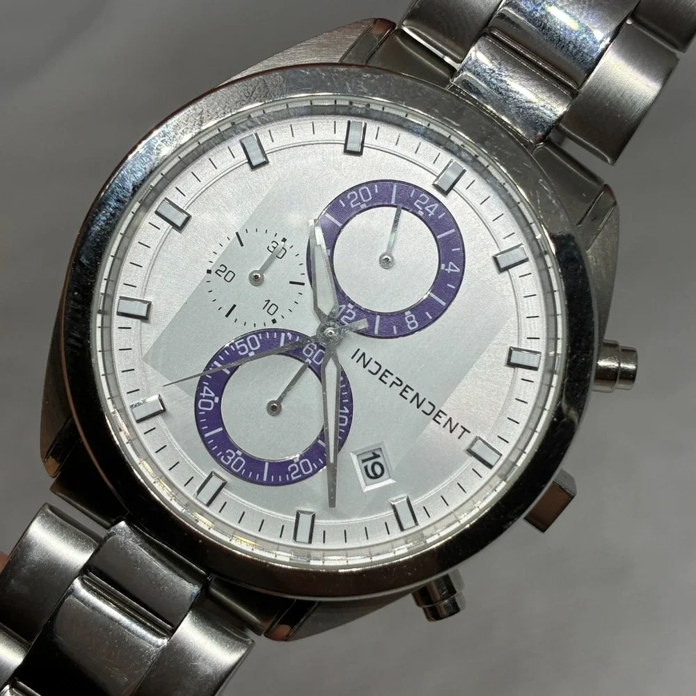 Citizen Independent Chronograph J515-004019-01 Men Watch Silver Dial Purple